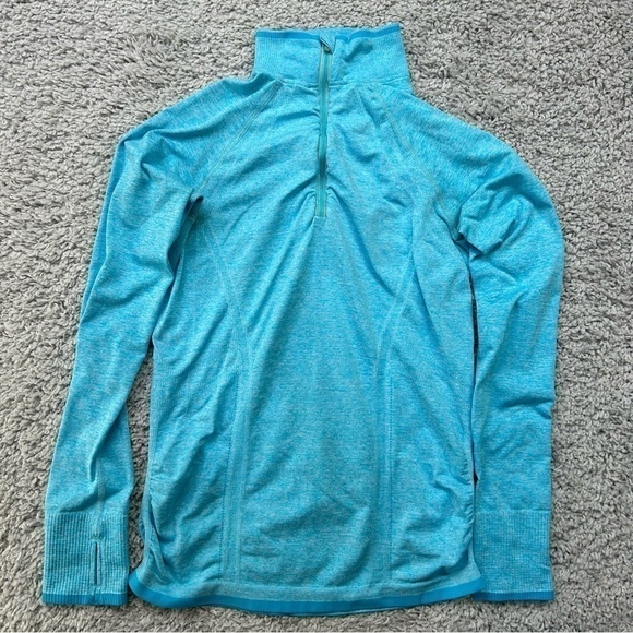 Athleta Top Womens Small Pullover Quarter Zip Thumb Holes Activewear Performance - Picture 1 of 5